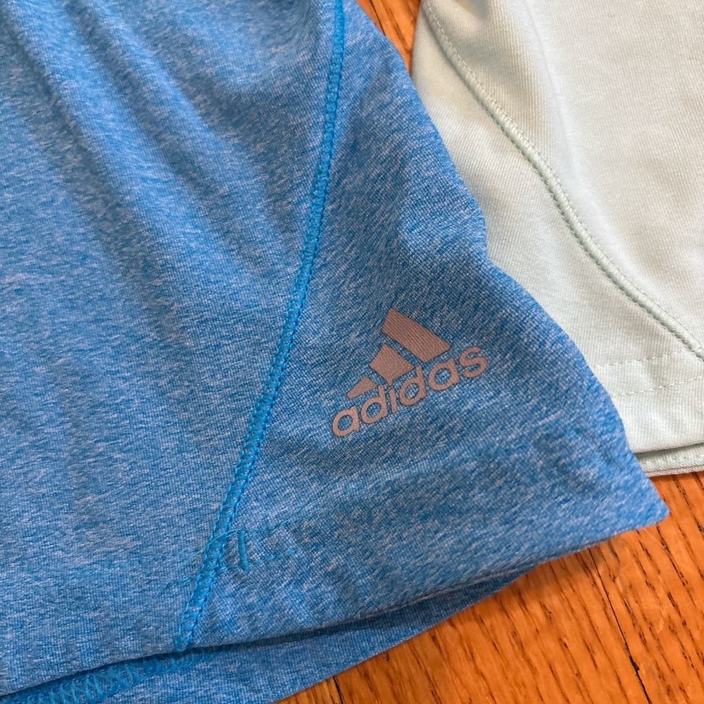 Adidas Blue and Mint Racerback Tank Tops - Picture 3 of 7